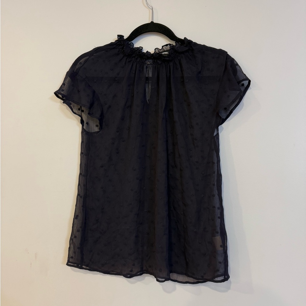 Women's Sheer Black Top